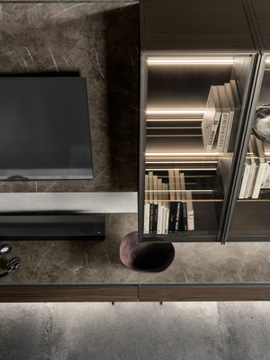 LUXURY - Sectional wooden TV wall system by Santalucia Mobili - view 3